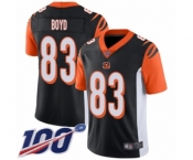 Men's Cincinnati Bengals #83 Tyler Boyd Black Team Color Vapor Untouchable Limited Player 100th Season Football Jersey Men's Cincinnati Bengals #83 Tyler Boyd Black Team Color Vapor Untouchable Limited Player 100th Season Football Jersey