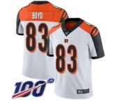 Men's Cincinnati Bengals #83 Tyler Boyd White Vapor Untouchable Limited Player 100th Season Football Jersey Men's Cincinnati Bengals #83 Tyler Boyd White Vapor Untouchable Limited Player 100th Season Football Jersey