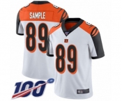 Men's Cincinnati Bengals #89 Drew Sample White Vapor Untouchable Limited Player 100th Season Football Jersey Men's Cincinnati Bengals #89 Drew Sample White Vapor Untouchable Limited Player 100th Season Football Jersey