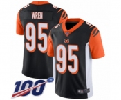 Men's Cincinnati Bengals #95 Renell Wren Black Team Color Vapor Untouchable Limited Player 100th Season Football Jersey