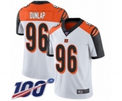 Men's Cincinnati Bengals #96 Carlos Dunlap White Vapor Untouchable Limited Player 100th Season Football Jersey