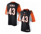 Men's Nike Cincinnati Bengals #43 George Iloka Limited Black Team Color NFL Jersey