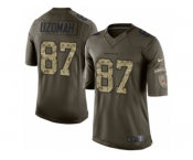 Men's Nike Cincinnati Bengals #87 C.J. Uzomah Limited Green Salute to Service NFL Jersey