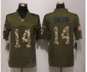 nike nfl jerseys cincinnati bengals #14 dalton army green[nike Limited Salute To Service]