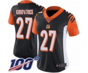 Women's Cincinnati Bengals #27 Dre Kirkpatrick Black Team Color Vapor Untouchable Limited Player 100th Season Football Jersey
