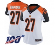 Women's Cincinnati Bengals #27 Dre Kirkpatrick White Vapor Untouchable Limited Player 100th Season Football Jersey