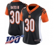 Women's Cincinnati Bengals #30 Jessie Bates III Black Team Color Vapor Untouchable Limited Player 100th Season Football Jersey