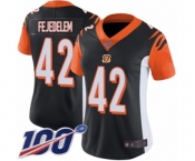 Women's Cincinnati Bengals #42 Clayton Fejedelem Black Team Color Vapor Untouchable Limited Player 100th Season Football Jersey