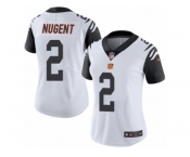 Women's Nike Cincinnati Bengals #2 Mike Nugent Limited White Rush NFL Jersey