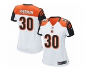 Women's Nike Cincinnati Bengals #30 Cedric Peerman Game White NFL Jersey