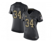 Women's Nike Cincinnati Bengals #34 Joe Mixon Limited Black 2016 Salute to Service NFL Jersey