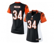 Women's Nike Cincinnati Bengals #34 Joe Mixon Limited Black Team Color NFL Jersey