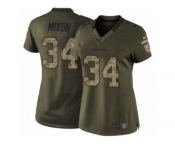 Women's Nike Cincinnati Bengals #34 Joe Mixon Limited Green Salute to Service NFL Jersey
