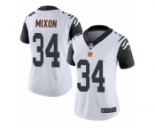 Women's Nike Cincinnati Bengals #34 Joe Mixon Limited White Rush NFL Jersey