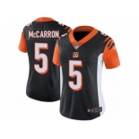 Women's Nike Cincinnati Bengals #5 AJ McCarron Vapor Untouchable Limited Black Team Color NFL Jersey