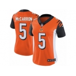Women's Nike Cincinnati Bengals #5 AJ McCarron Vapor Untouchable Limited Orange Alternate NFL Jersey