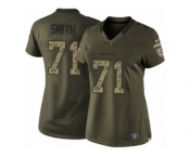 Women's Nike Cincinnati Bengals #71 Andre Smith Limited Green Salute to Service NFL Jersey