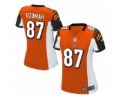 Women's Nike Cincinnati Bengals #87 C.J. Uzomah Limited Orange Alternate NFL Jersey