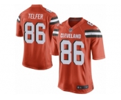 Men Nike Cleveland Browns #86 Randall Telfer Game Orange Alternate NFL Jersey
