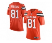 Men Nike Cleveland Browns #81 Rashard Higgins Elite Orange Alternate NFL Jersey