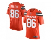 Men Nike Cleveland Browns #86 Randall Telfer Elite Orange Alternate NFL Jersey