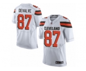 Men Nike Cleveland Browns #87 Seth DeValve Elite White NFL Jersey