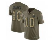 Men Nike Cleveland Browns #10 Sammie Coates Limited Olive Camo 2017 Salute to Service NFL Jersey