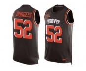 Men Nike Cleveland Browns #52 James Burgess Limited Brown Player Name & Number Tank Top NFL Jersey