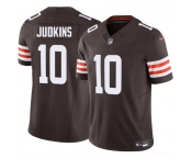 Men's Cleveland Browns #10 Quinshon Judkins Brown 2025 F.U.S.E. Vapor Limited Football Stitched Jersey