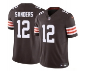 Men's Cleveland Browns #12 Shedeur Sanders Brown 2025 F.U.S.E. Vapor Limited Football Stitched Jersey