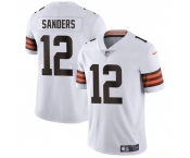 Men's Cleveland Browns #12 Shedeur Sanders White 2025 Vapor Limited Football Stitched Jersey