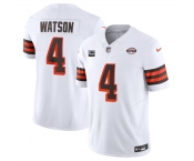 Men's Cleveland Browns #4 Deshaun Watson White 2024 F.U.S.E. With 2-Star C Patch 1946 Collection Vapor Untouchable Limited Stitched Jersey