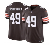 Men's Cleveland Browns #49 Carson Schwesinger Brown 2025 F.U.S.E. Vapor Limited Football Stitched Jersey