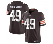 Men's Cleveland Browns #49 Carson Schwesinger Brown 2025 Vapor Limited Football Stitched Jersey