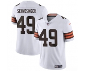 Men's Cleveland Browns #49 Carson Schwesinger White 2025 Vapor Limited Football Stitched Jersey