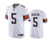 Men's Cleveland Browns #5 Jameis Winston White Vapor Limited Football Stitched Jersey