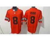 Men's Cleveland Browns #8 Jared Verse Orange 2026 Vapor Limited Football Stitched Jersey