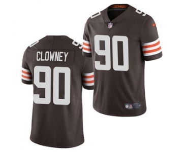 Men's Cleveland Browns #90 Jadeveon Clowney Brown Vapor Untouchable Limited Stitched Football Jersey