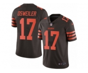 Men's Nike Cleveland Browns #17 Brock Osweiler Limited Brown Rush NFL Jersey