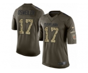 Men's Nike Cleveland Browns #17 Brock Osweiler Limited Green Salute to Service NFL Jersey