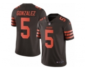 Men's Nike Cleveland Browns #5 Zane Gonzalez Limited Brown Rush NFL Jersey