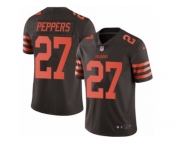 Nike Browns #27 Jabrill Peppers Brown Men's Stitched NFL Limited Rush Jersey