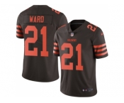 Nike Cleveland Browns #21 Denzel Ward Brown Men Stitched NFL Limited Rush Jersey