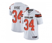 Nike Cleveland Browns #34 Carlos Hyde White Men Stitched NFL Vapor Untouchable Limited Jersey