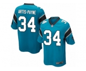 Men's Nike Carolina Panthers #34 Cameron Artis-Payne Game Blue Alternate NFL Jersey