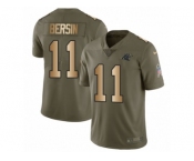 Youth Nike Carolina Panthers #11 Brenton Bersin Limited Olive Gold 2017 Salute to Service NFL Jersey
