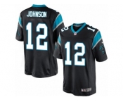 Youth Nike Carolina Panthers #12 Charles Johnson Limited Black Team Color NFL Jersey