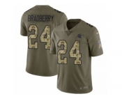 Youth Nike Carolina Panthers #24 James Bradberry Limited Olive Camo 2017 Salute to Service NFL Jersey