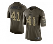 Youth Nike Carolina Panthers #41 Captain Munnerlyn Limited Green Salute to Service NFL Jersey
