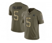 Youth Nike Carolina Panthers #5 Michael Palardy Limited Olive Camo 2017 Salute to Service NFL Jersey